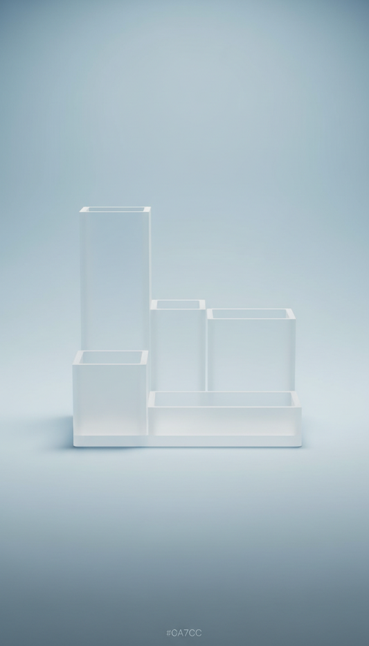 Frosted Acrylic Desk Organizer