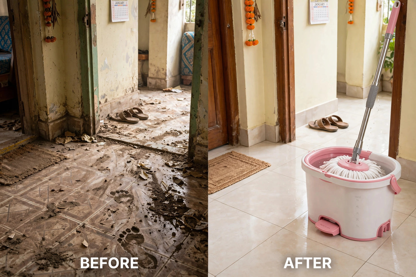 360° Spin Mop & Bucket Set | Hands-Free Floor Cleaning